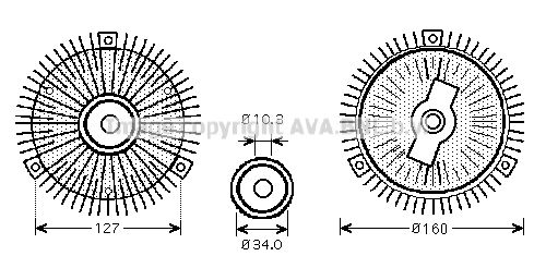 AVA QUALITY COOLING Сцепление, вентилятор радиатора MSC419